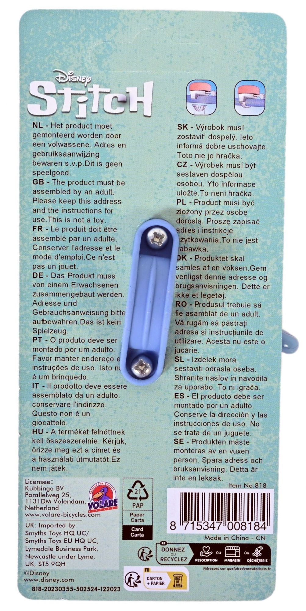 Stich stitch fietsbel