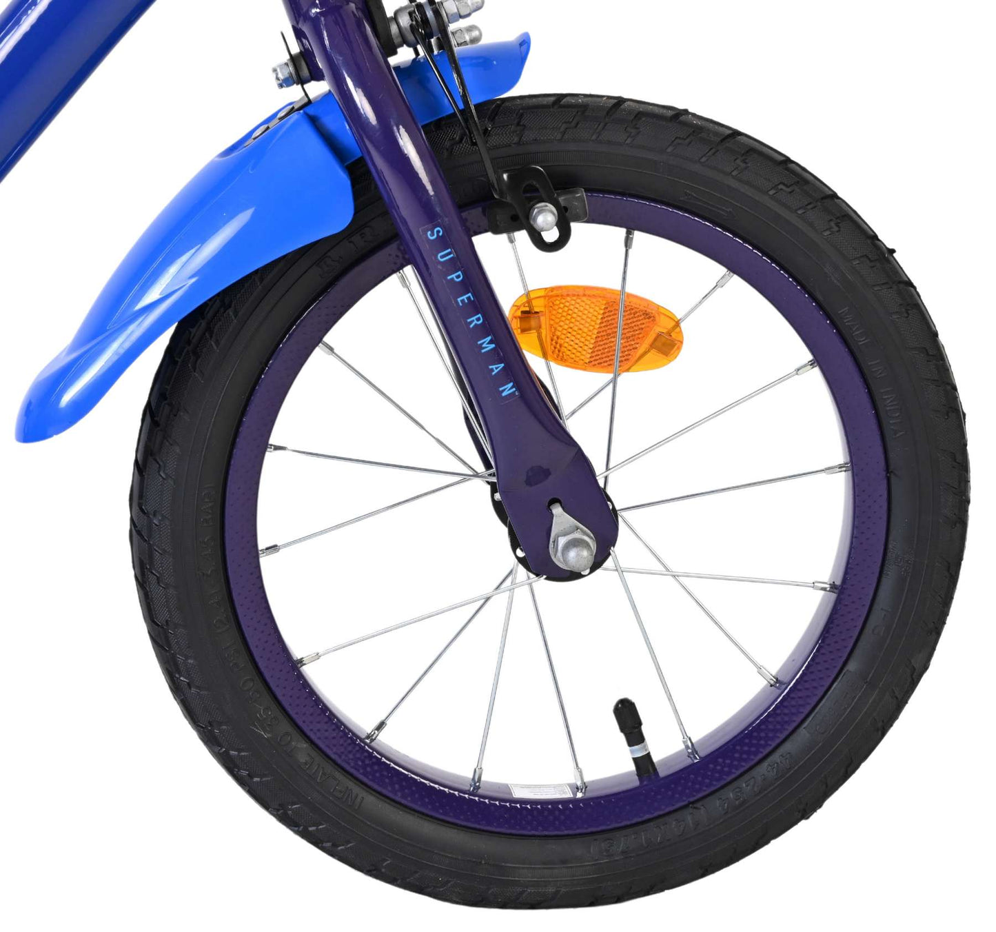Superman kinderfiets - jongens - 14 inch - blauw
