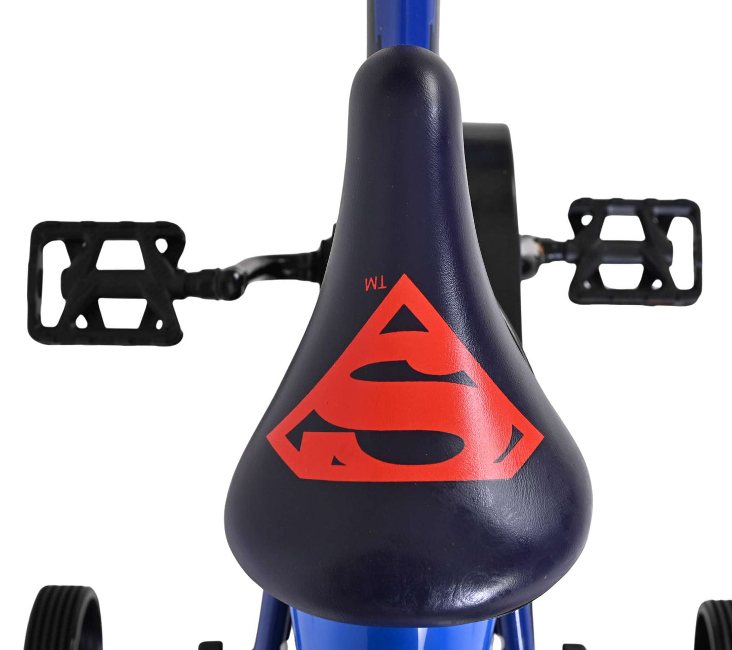 Superman kinderfiets - jongens - 14 inch - blauw - twee handremmen