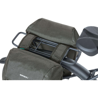 Basildiscovery365D dubbele fietstas zwart melee