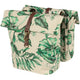 Basil Ever-Green dubbele fietstas, gerecycled PET, waterkerende vouwsluiting, unisex, fiets, sandshell beige