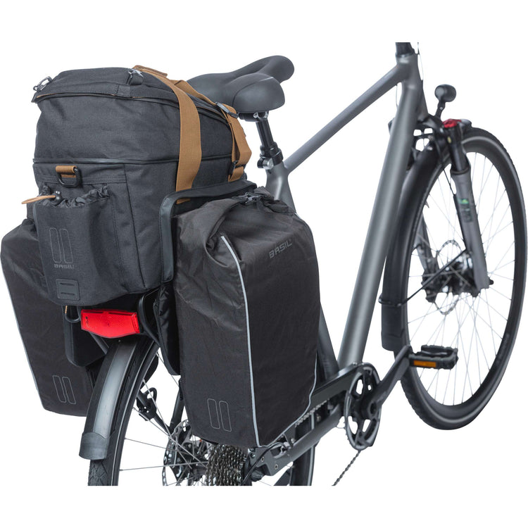 Basil gepäckträgertasche miles xl pro trunkbag miles xl pro mik 2.0 black slate