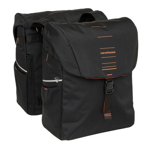 Newlooxs tas new looxs vigo dubbel | zwart oranje | 40l