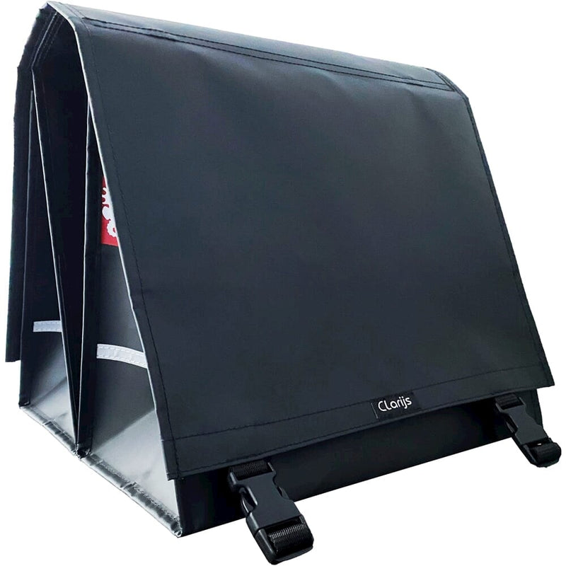 Clarijs fietstas dubbel xl pvc 46l met uitsparing matt zwar