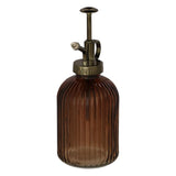 Esschert design plantensproeier glas geribbeld bruin of grijs l8 x d7,6 x h19,2cm - afbeelding 2