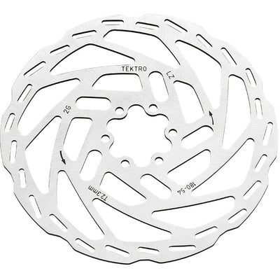 Tektro schijfrem rotor tr180-54 ø180x2,3mm, zilver