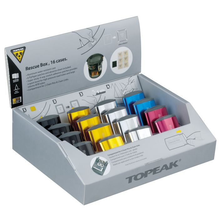 Topeak rescue box - counter display box (16 pieces)