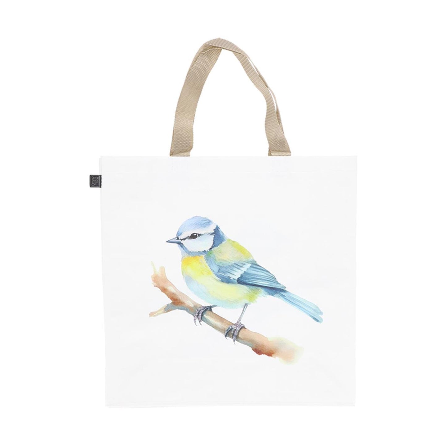 Esschert design boodschappentas aquarel vogel ass. 40x14,5x40cm pp