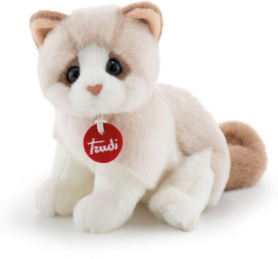 Trudi kitty brad white beige: 15x19x20 cm (s-20872)