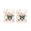 Dia de los muertos set 2 glazen drinkglazen 250ml