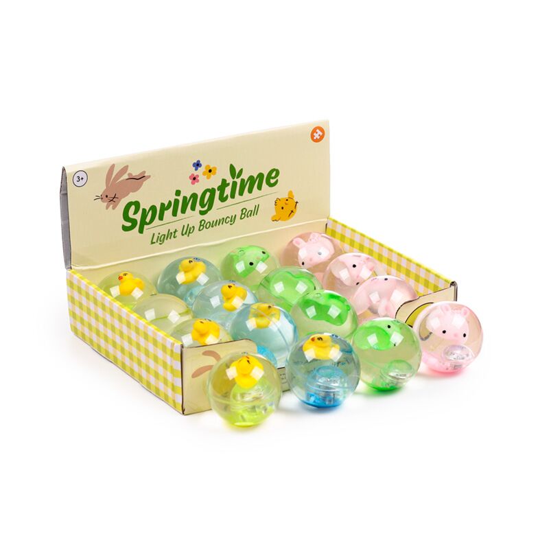 Springtime lente eend hoogstuiterende led flitsende stuiterbal