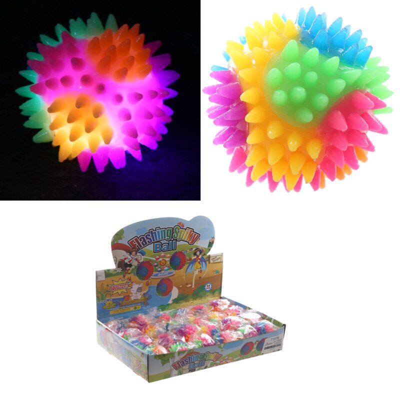 Puntige stuiterbal met led 5.5cm