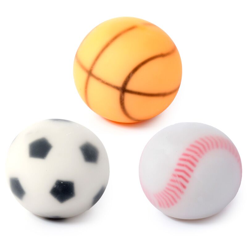 Knijpbare zachte sport bal 6.5cm
