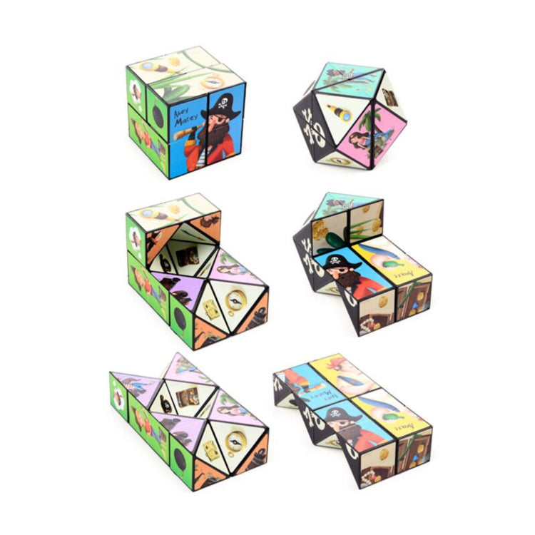 Jolly rogers piraat puzzel kubus speelgoed