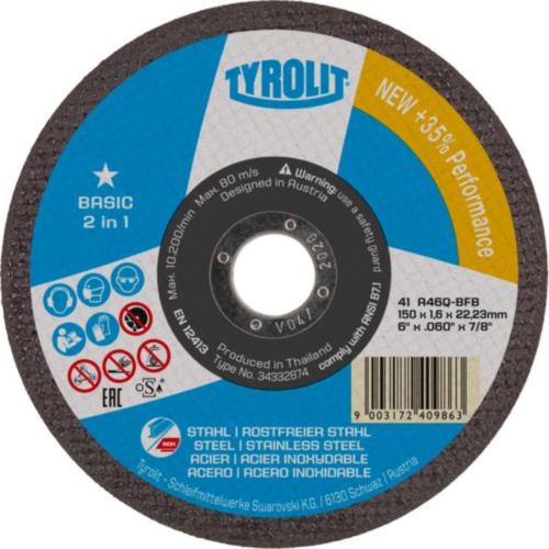 Tyrolit dss 125x2.5mm a30q-bf basic st rvs | 25 stuks