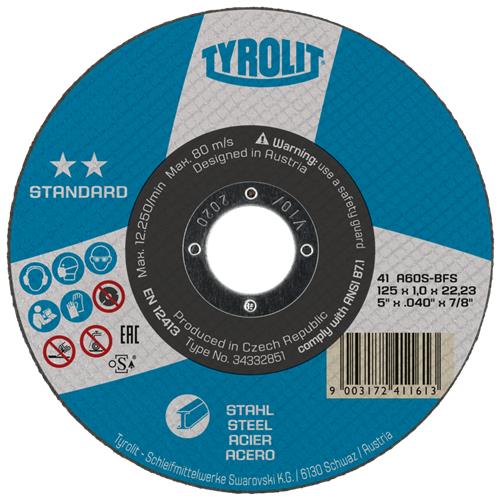 Tyrolit dss 178x3,0mm a30s-bf standard staal | 25 stuks