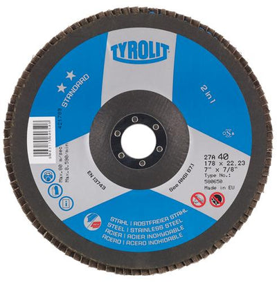 Tyrolit lamellenschijf 125mm za80 con standard st rvs | 10 stuks