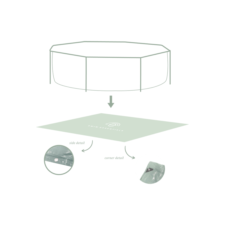 Essence | groen grondzeil zwembad rond 300 cm