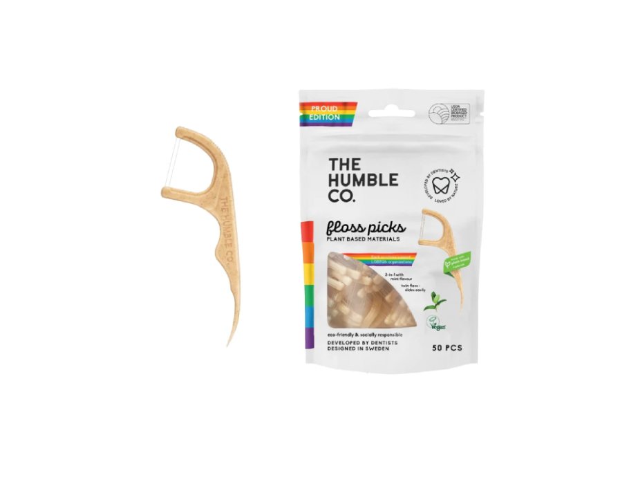 The humble co. tandenstokers + flosdraad - proud - 50 stuks