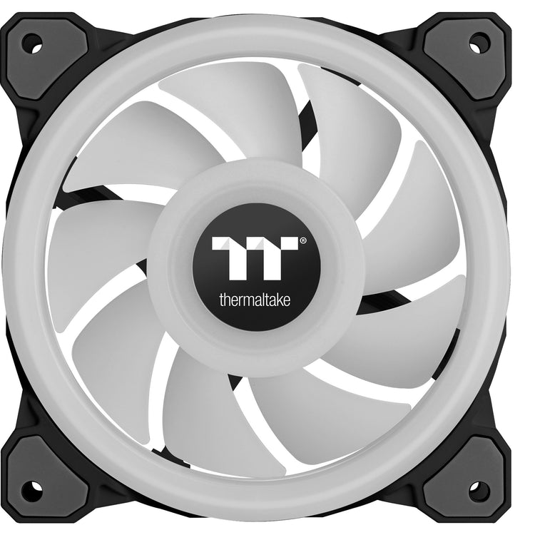 Thermaltake riing quad 14 rgb radiator fan tt premium edition single fan pack case fan (zwart, 140 x 140 x 25 mm)