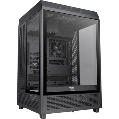 Thermaltake the tower 500 midi tower behuizing (zwart | 4x usb-a | 1x usb-c | tempered glass)