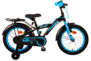 Volare Thombike Kinderfiets - Jongens - 16 inch - Zwart Blauw - Twee Handremmen - afbeelding 1