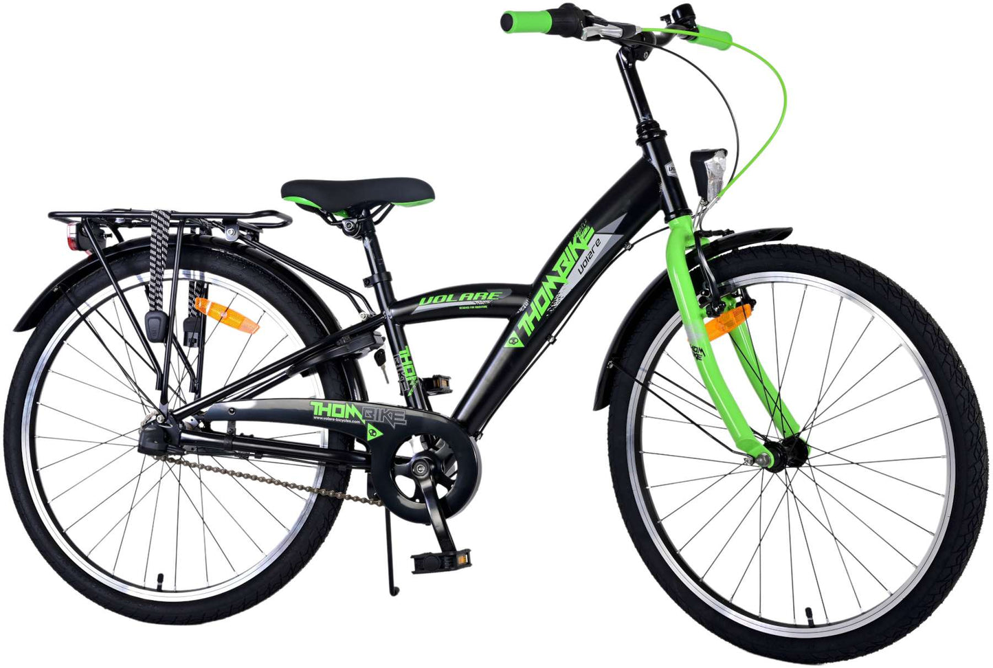 Volare Thombike Kinderfiets - Jongens - 24 inch - Groen Zwart - 3 versnellingen