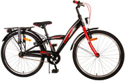Volare Thombike Kinderfiets - Jongens - 24 inch - Zwart Rood - Twee handremmen - afbeelding 2