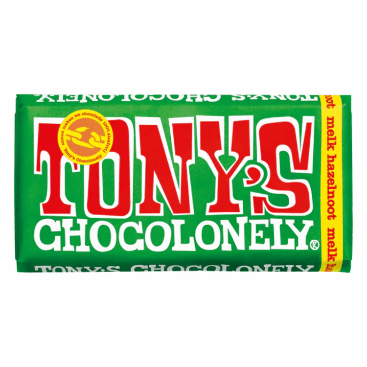 Tony's chocolonely reep melkchocolade hazelnoot (15x 180gr)
