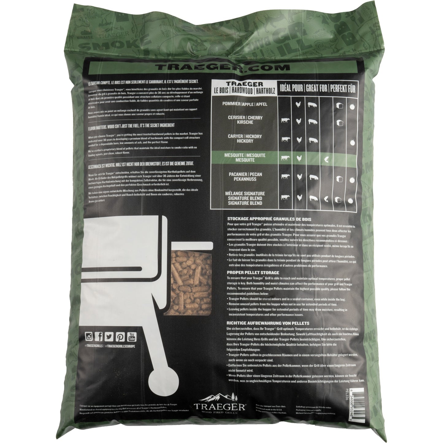 Traeger Pellets van hardhout Mesquite