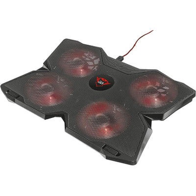 Trust gxt 278 yozu notebook cooling stand laptopkoeler (zwart, 20817, rode leds)