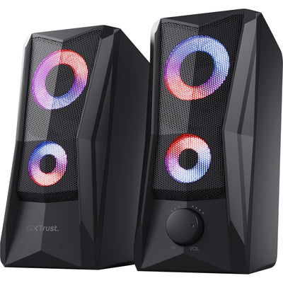Trust gxt 606 javv rgb verlichte 2.0 speakerset pc-luidspreker (zwart)