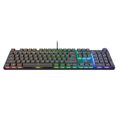 Trust gxt 866 torix hoogwaardig mechanisch gaming-toetsenbord, gaming toetsenbord (zwart, us lay-out, huano red, rgb)