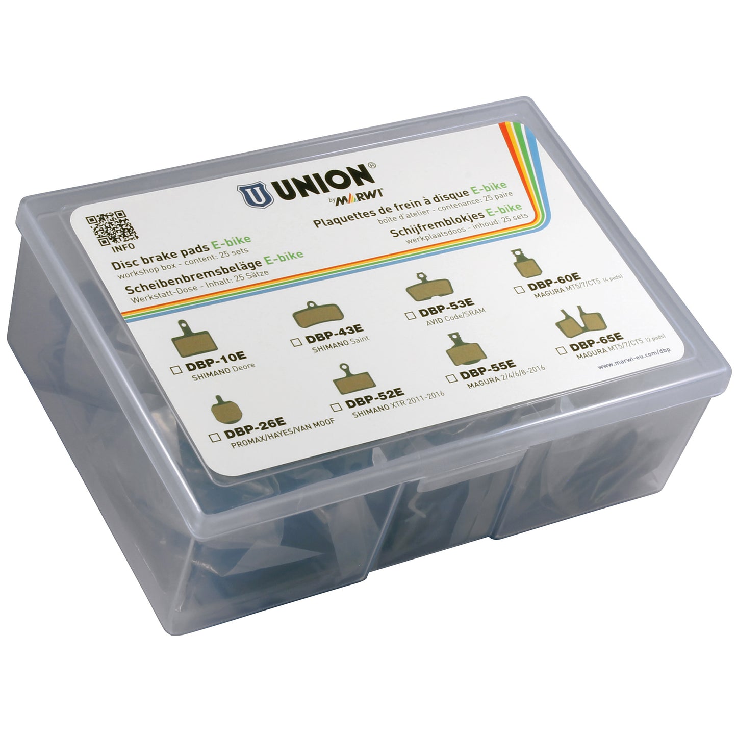 Marwi union schijfremblokset dbp-52e e-bike organisch kevlar (25pr)