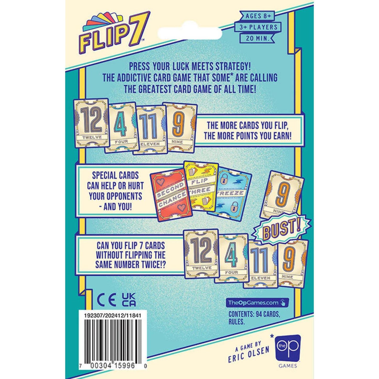 Asmodee flip 7 kaartspel (engelse versie)