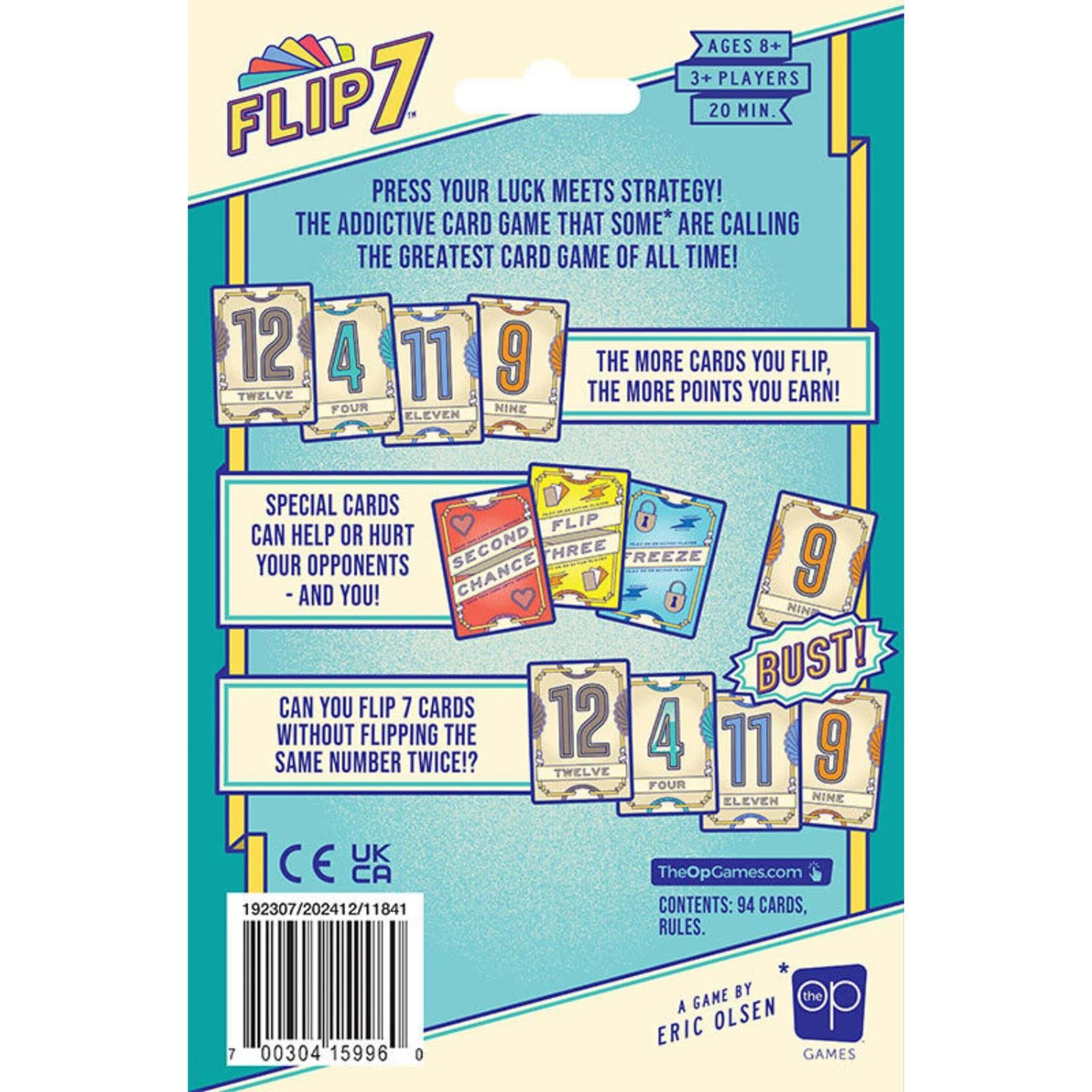 Asmodee flip 7 kaartspel (engelse versie)