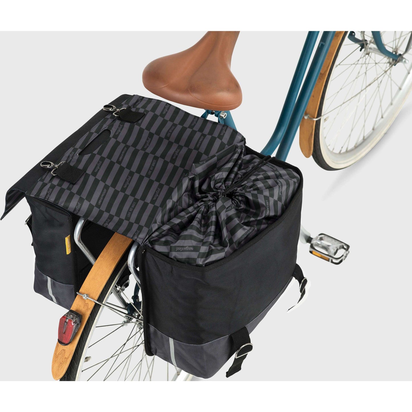Urban Proof 40L dubbele fietstas zwart grijs