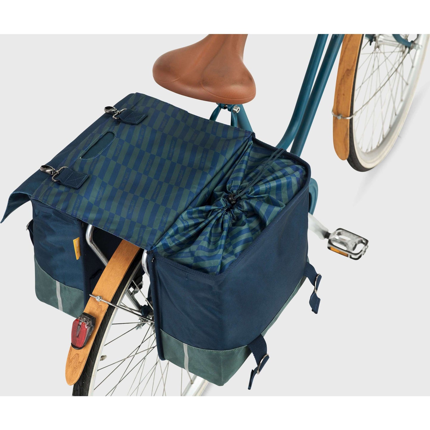 Urban Proof 40L dubbele fietstas - blauw groen
