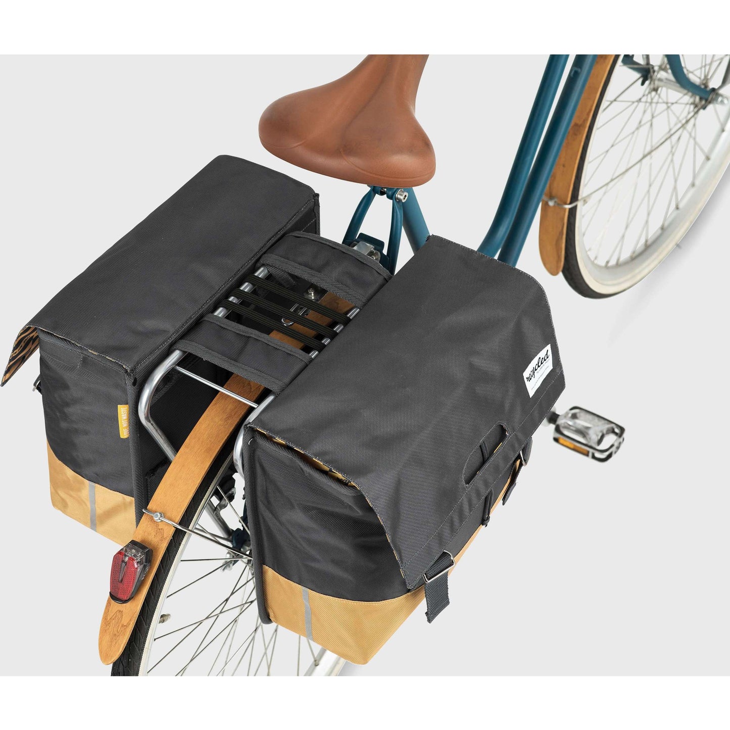 Urban Proof dubbele fietstas - zwart geel - 40L