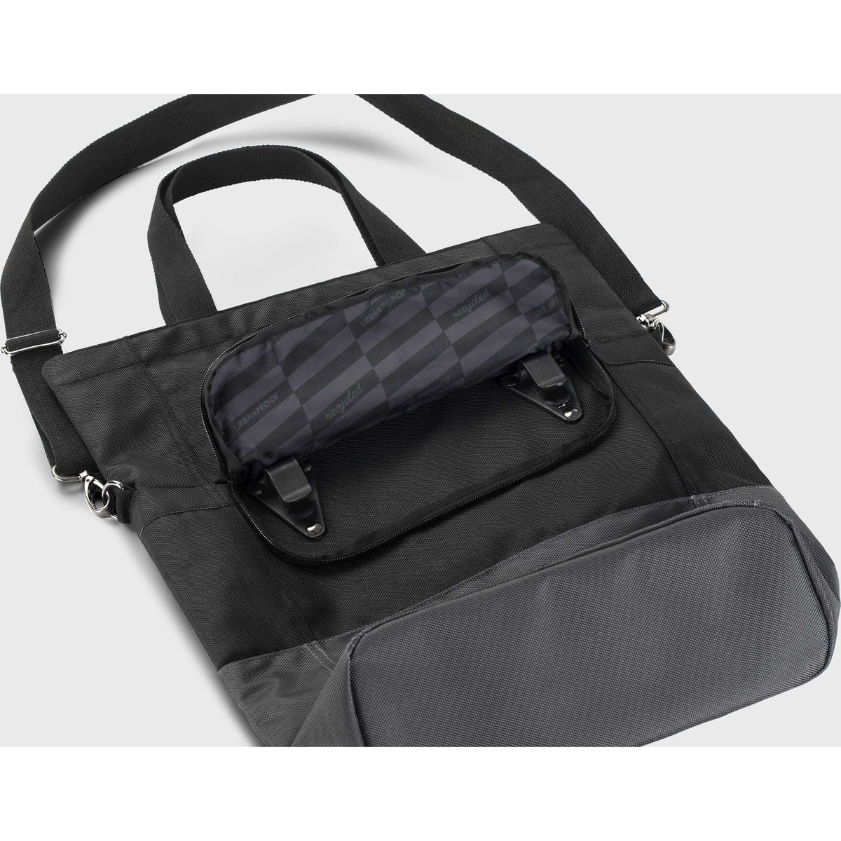 Urban Proof fietsshopper Recycled zwart grijs