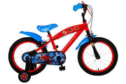 Spiderman Ultimate Spider-Man Kinderfiets Jongens 16 inch Blauw Rood Twee handremmen - afbeelding 1