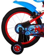 Spiderman Ultimate Spider-Man Kinderfiets Jongens 16 inch Blauw Rood Twee handremmen - afbeelding 3