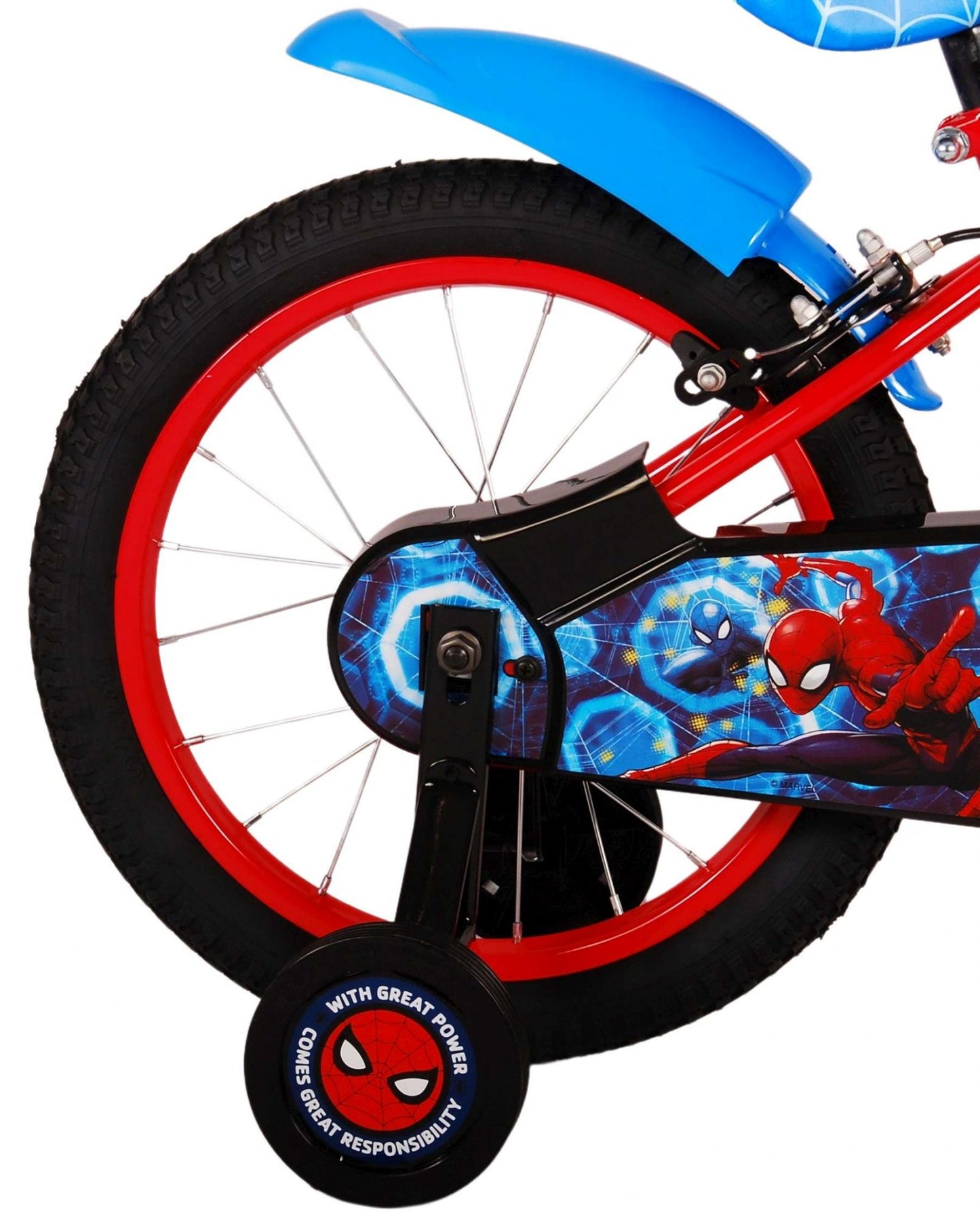 Ultimate Spider-Man Kinderfiets - Jongens - 16 inch - Blauw Rood - Twee handremmen