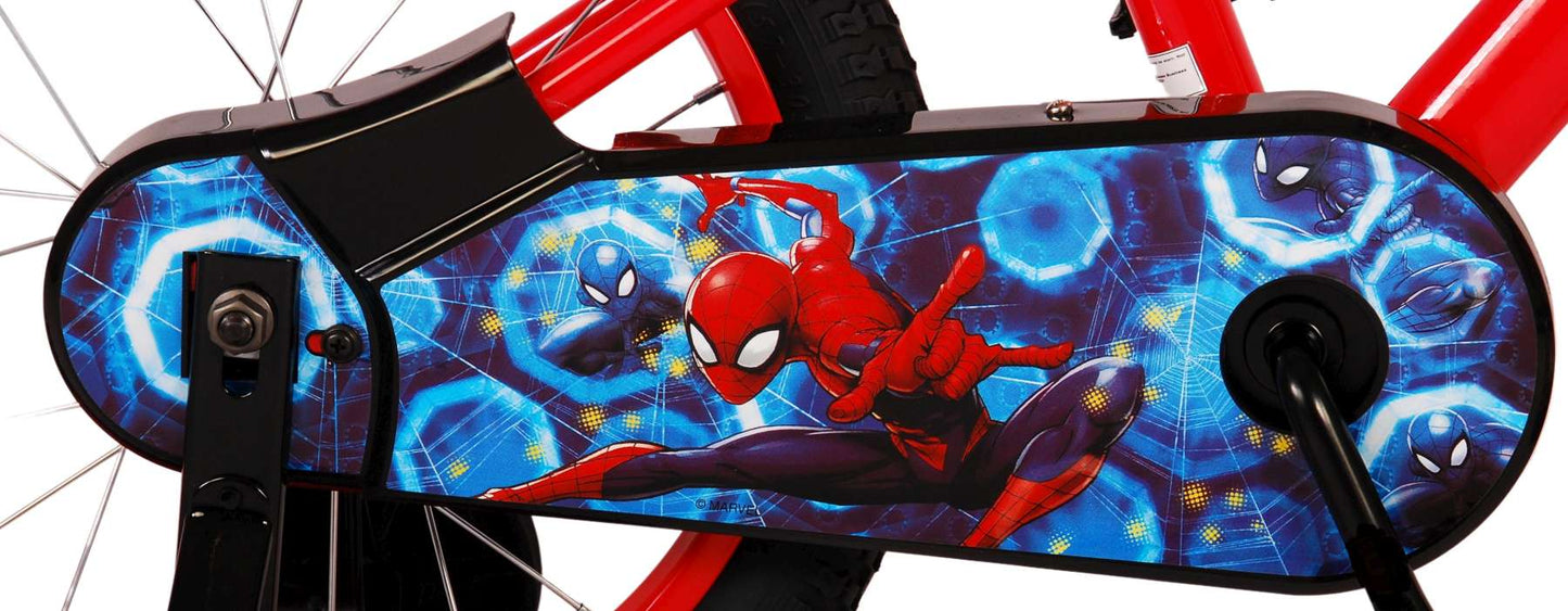 Ultimate Spider-Man Kinderfiets - Jongens - 16 inch - Blauw Rood - Twee handremmen