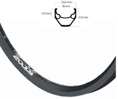 Ryde velg 28 inch 622 zac2000 zwart bus 13 36