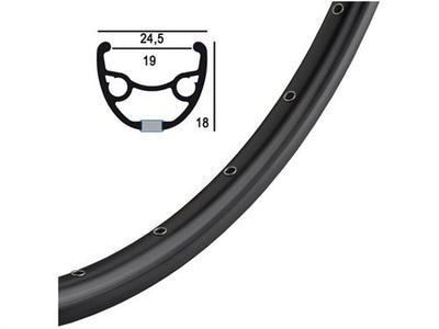 Ryde velg 28 inch 622 rival 21 zwart 36 bus