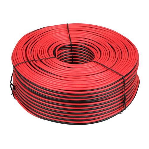 Luidsprekerkabel rood zwart 2x0.75qmm (rol=100m) p.p mtr | 100 meter stuks