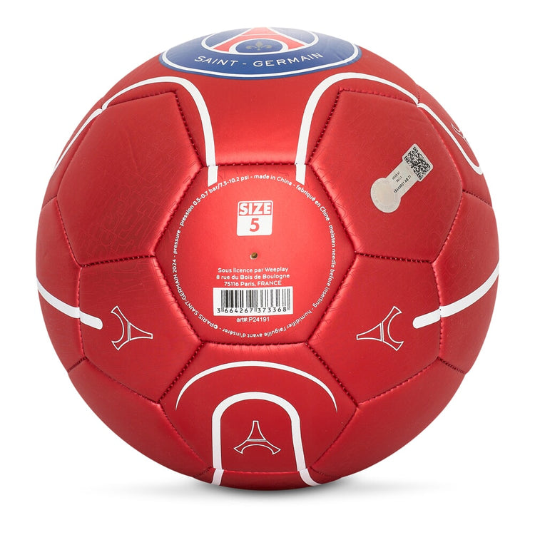 Paris saint-germain voetbal metallic rood maat 5 (p24191)
