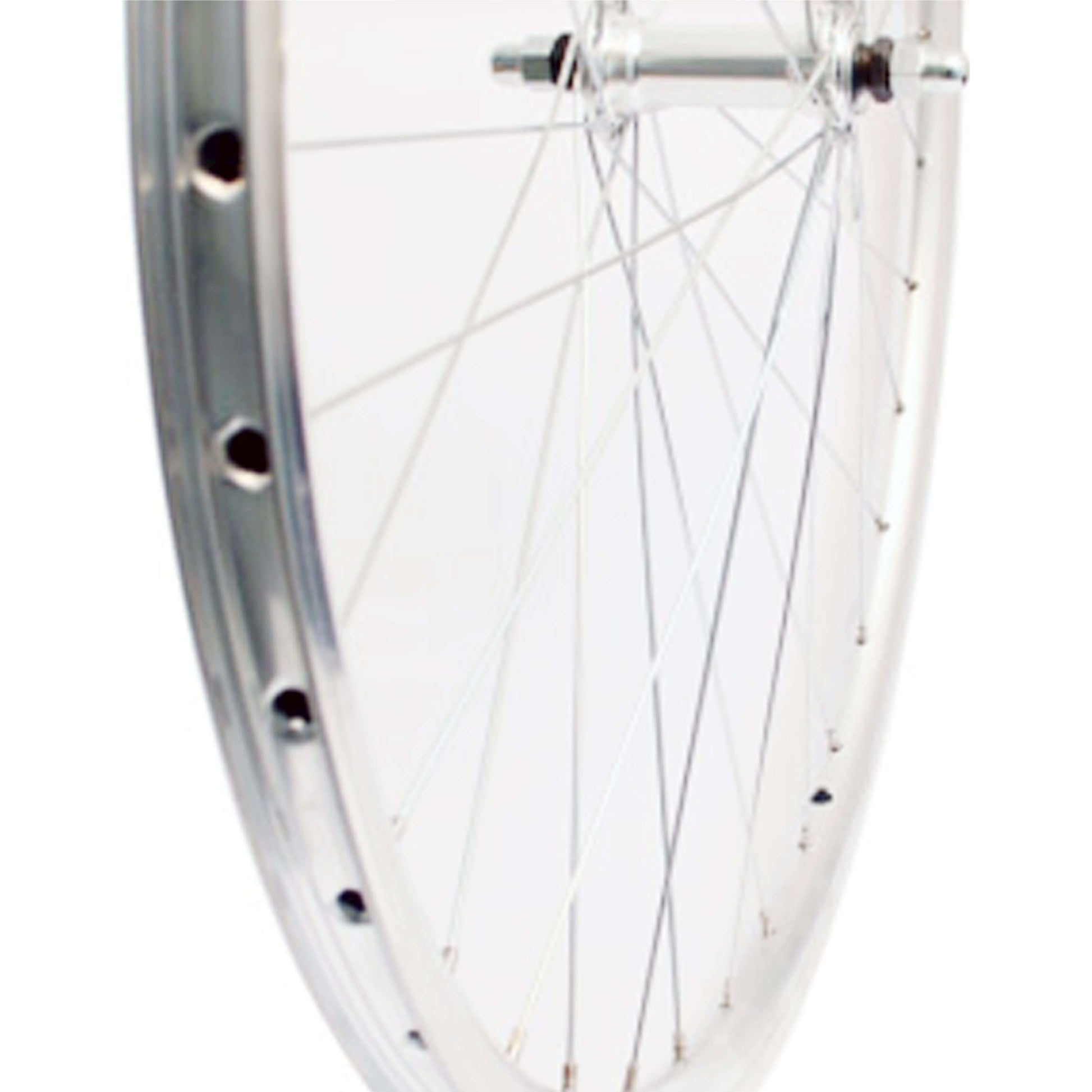 Roland voorwiel 28 vast alu v-profil zilver zink spk