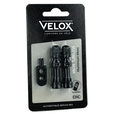 Velox ventiel tubeless schrader 60mm alu zwart (2st)